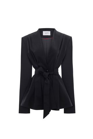 NOIR LONG BELTED BLAZER
