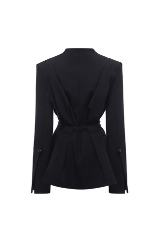 NOIR LONG BELTED BLAZER