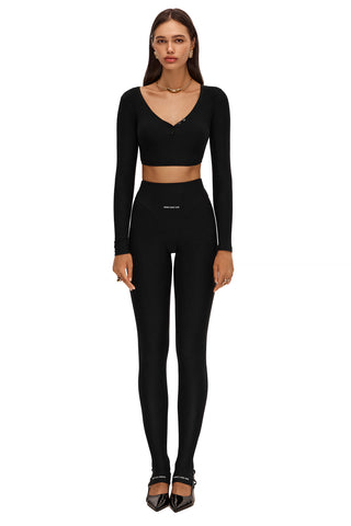 FLUX CROPPED LONG NOIR TOP