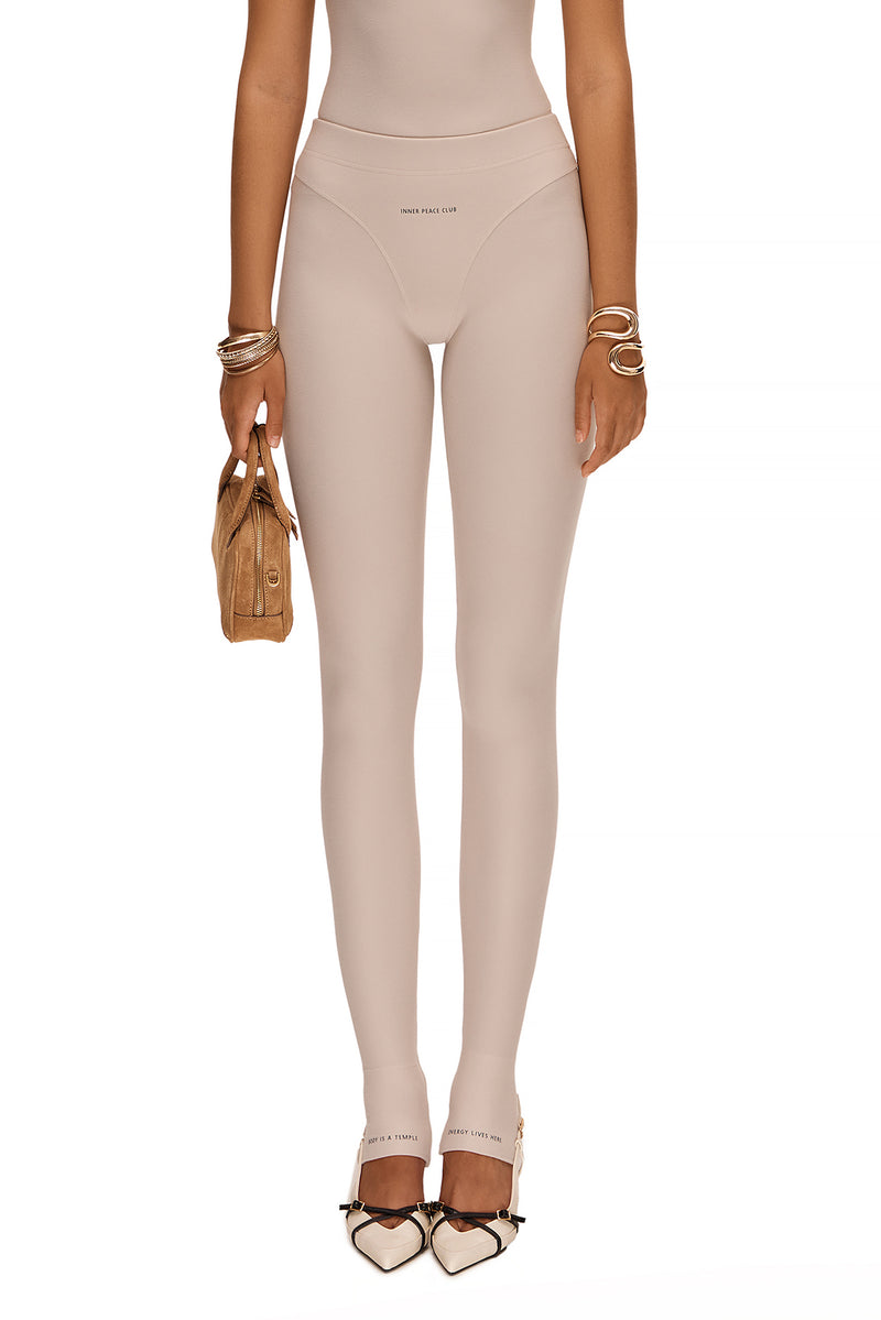 FLUX BEIGE STIRRUP TIGHTS