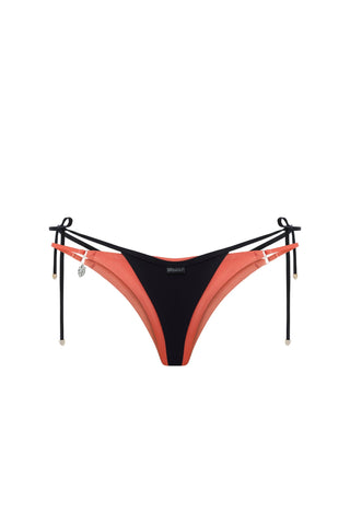 DOUBLE LAYER TERRACOTTA | BLACK BIKINI BOTTOM - Women's Bikini bottom | ANNAFOXY