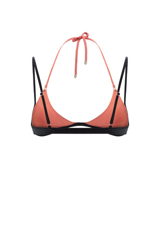 DOUBLE LAYER TERRACOTTA | BLACK BIKINI TOP - Women's Bikini top | ANNAFOXY