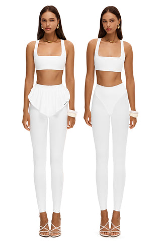 ALLURE BLANC DRAPED SHORTS