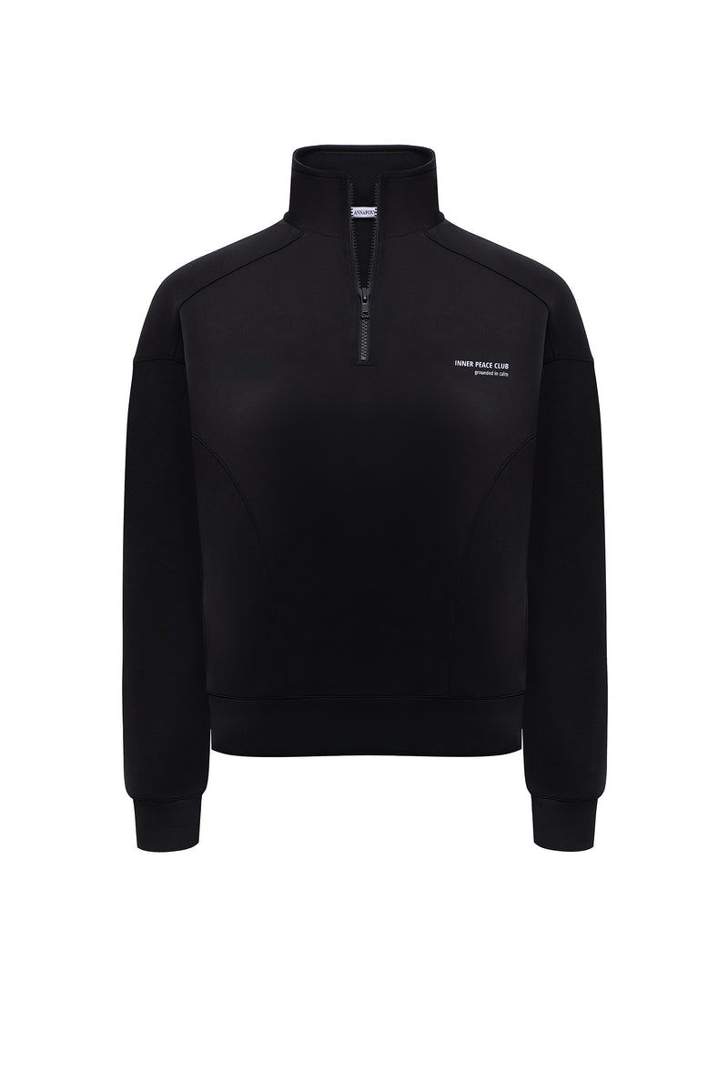 CALME NOIR HALF-ZIP