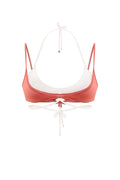 DOUBLE LAYER TIE TERRACOTTA | OFF-WHITE BIKINI TOP
