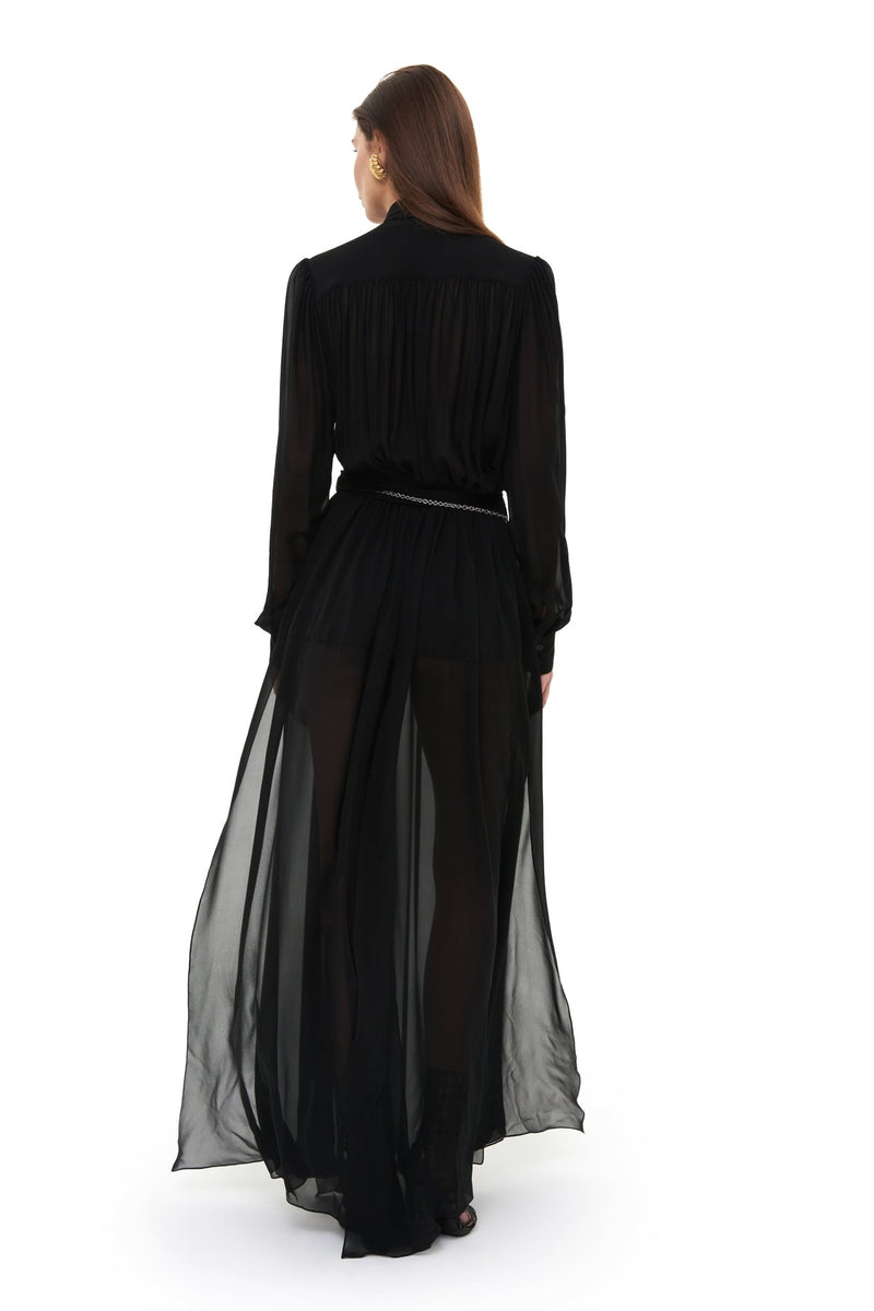 NYX NOIR SILK MAXI DRESS