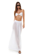 NYX BLANC GATHERED SILK TROUSERS