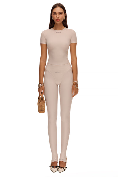 FLUX BEIGE STIRRUP TIGHTS — INNER PEACE CLUB Capsule | ANNAFOXY