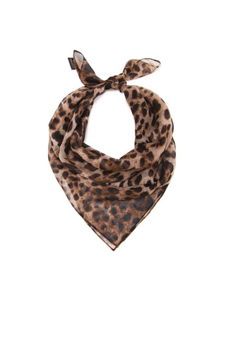 NYX Leopard Silk Bandana – Italian Silk Scarf | ANNAFOXY