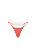 DOUBLE LAYER TIE TERRACOTTA | OFF-WHITE BIKINI BOTTOM