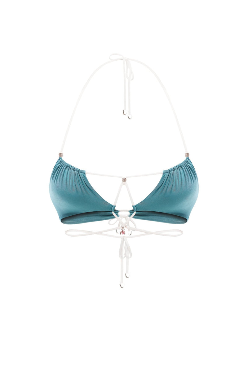 MUSE TEAL BIKINI TOP