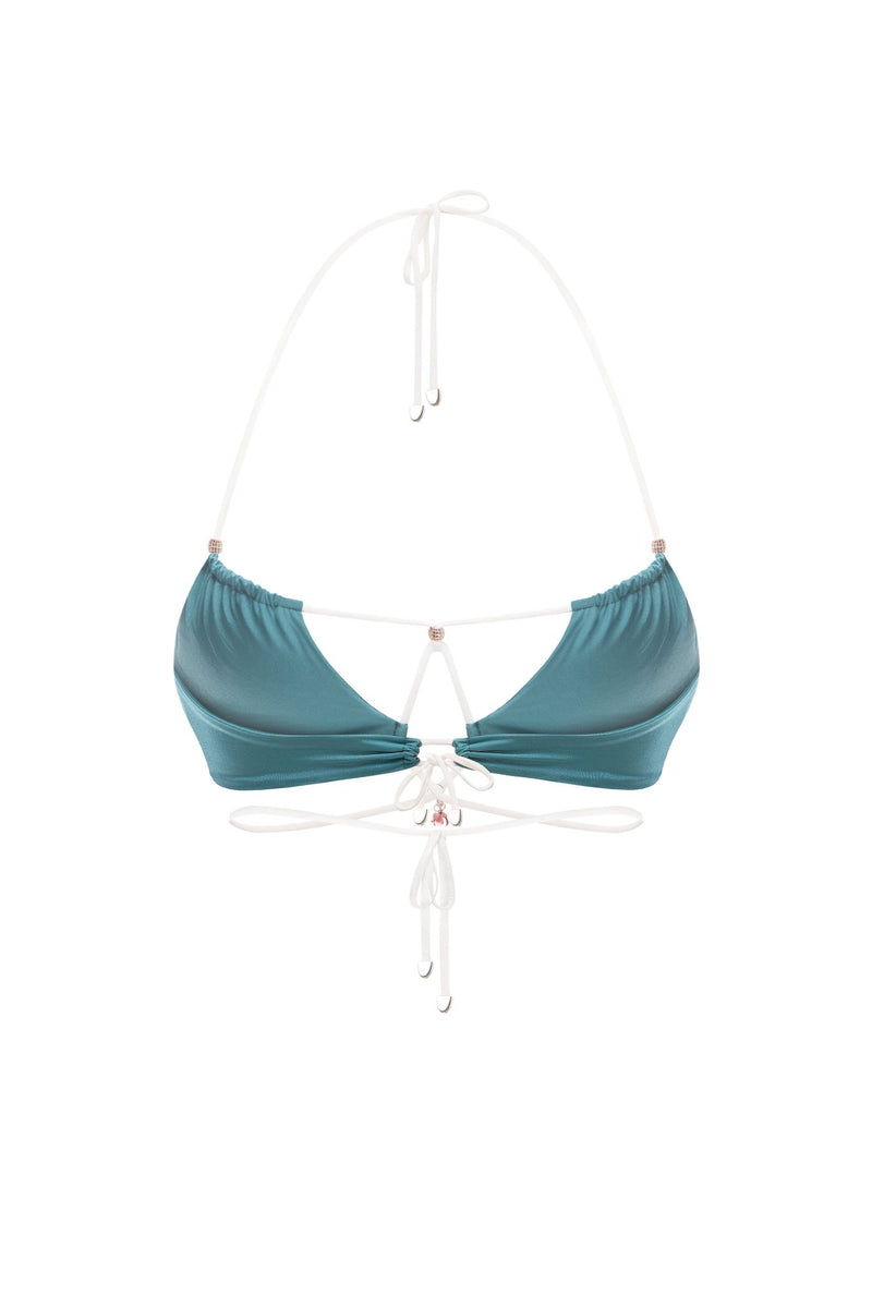 MUSE TEAL BIKINI TOP
