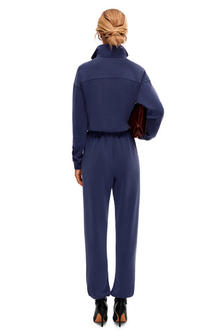 CALME NAVY BLUE HALF-ZIP