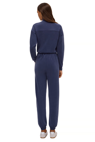 CALME NAVY BLUE FULL-ZIP