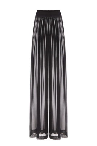 NYX NOIR GATHERED SILK TROUSERS