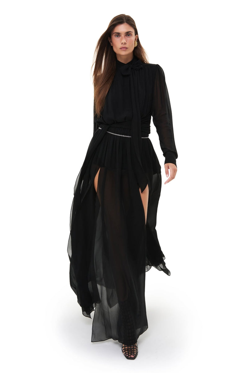 NYX NOIR SILK MAXI DRESS