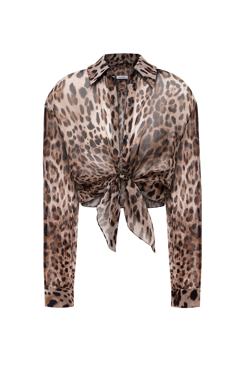 NYX LEOPARD SILK BLOUSE