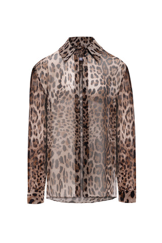 NYX LEOPARD SILK BLOUSE