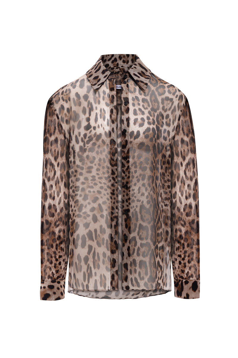 NYX LEOPARD SILK BLOUSE
