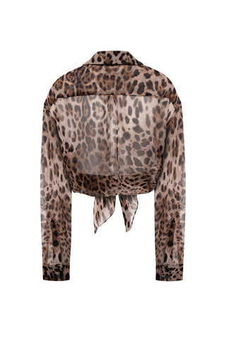 NYX LEOPARD SILK BLOUSE