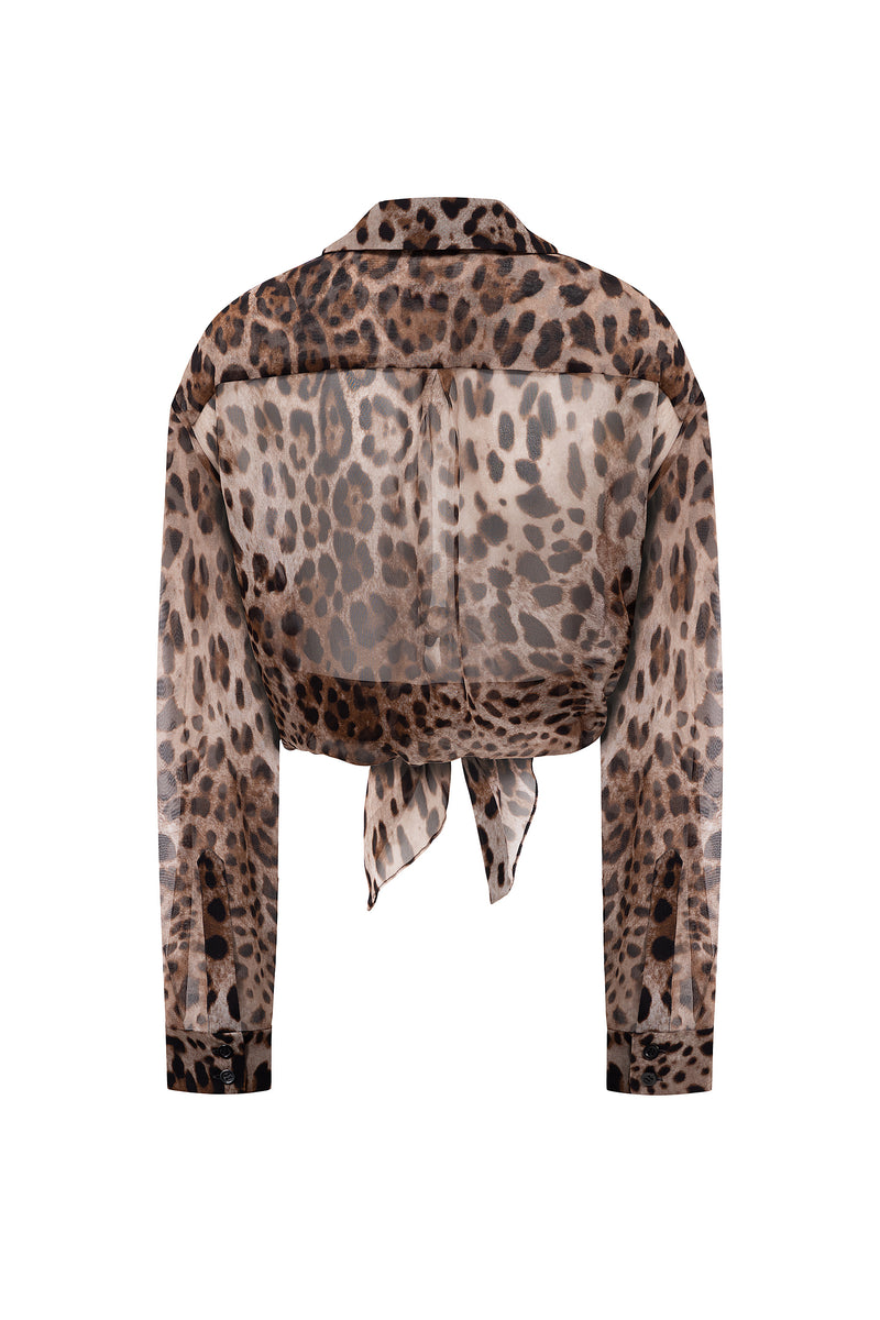 NYX LEOPARD SILK BLOUSE