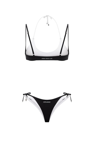 DOUBLE LAYER STRUCTURED SET OFF-WHITE | BLACK