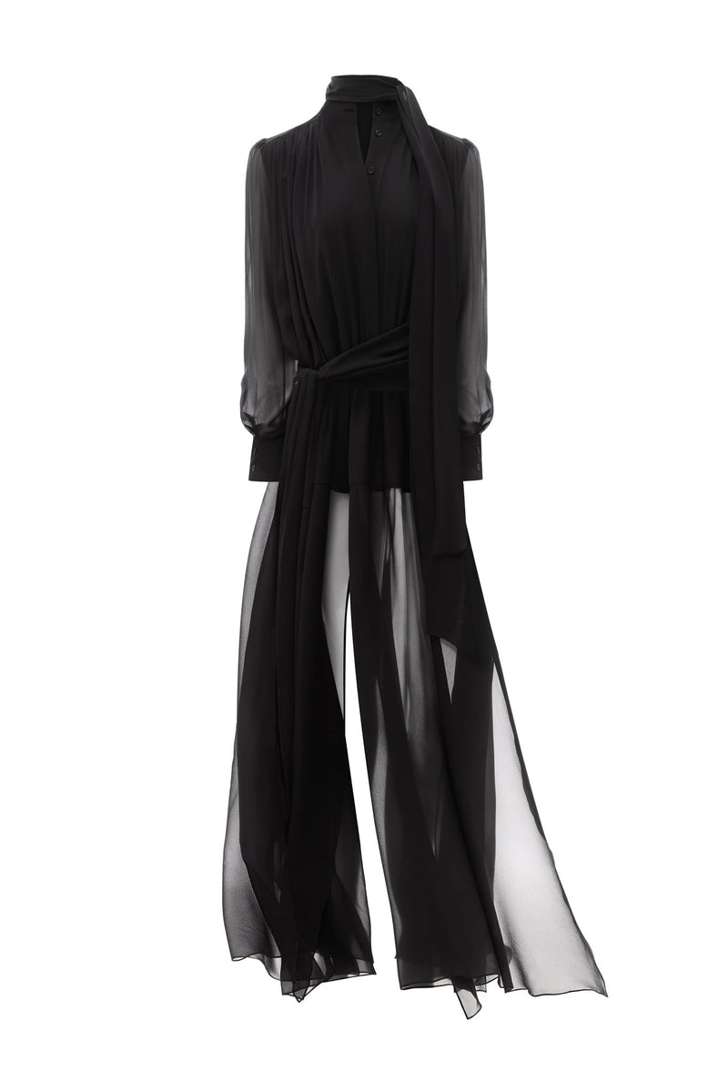NYX NOIR SILK MAXI DRESS
