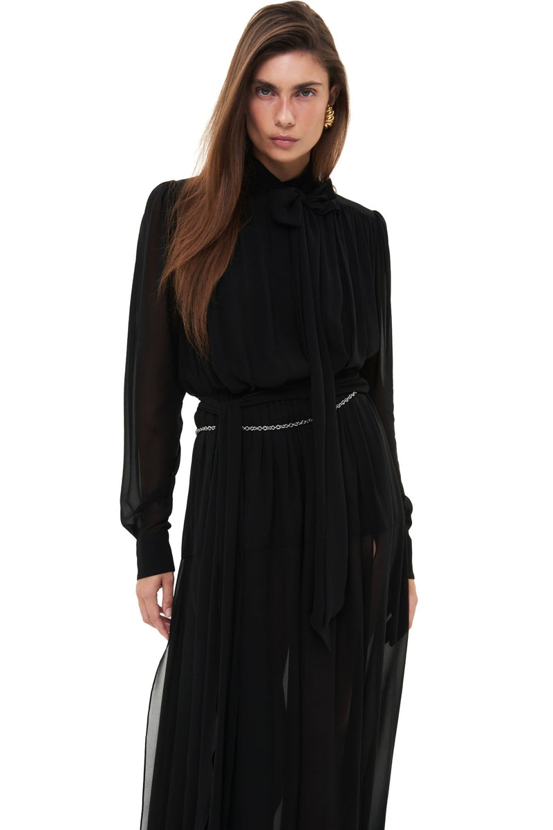 NYX NOIR SILK MAXI DRESS