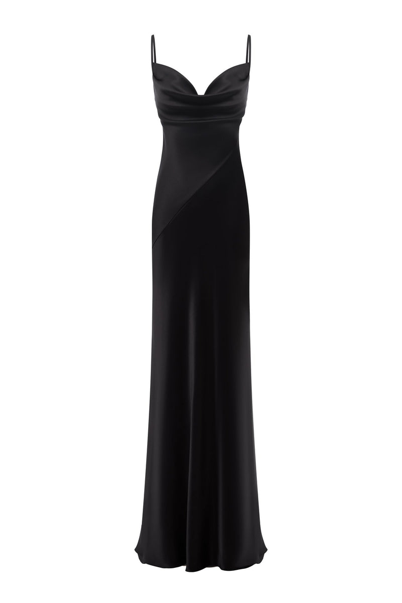 EVE NOIR MAXI SILK DRESS