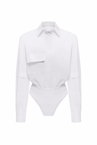 WHITE SHIRT BODYSUIT