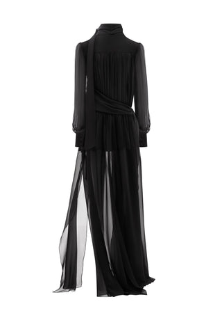 NYX NOIR SILK MAXI DRESS - Women's Dress | ANNAFOXY