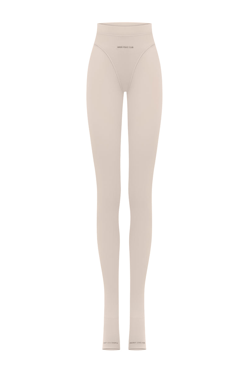 FLUX BEIGE STIRRUP TIGHTS