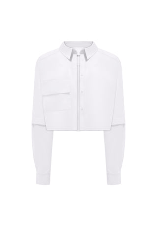 ANNI WHITE CROP SHIRT