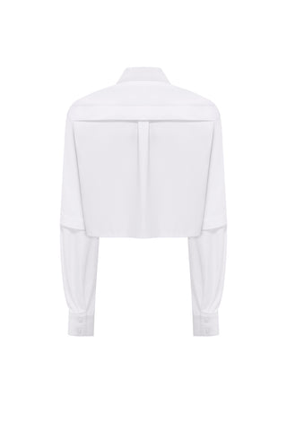 ANNI WHITE CROP SHIRT