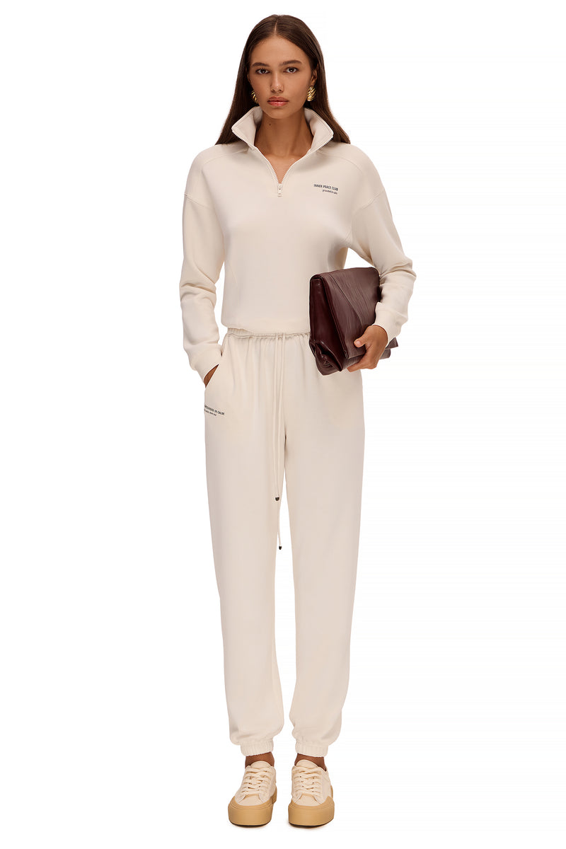 CALME CREAMY HALF-ZIP