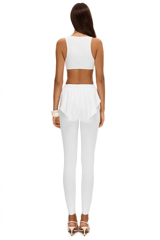 ALLURE BLANC DRAPED SHORTS