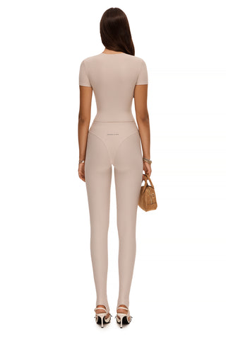 FLUX BEIGE STIRRUP TIGHTS