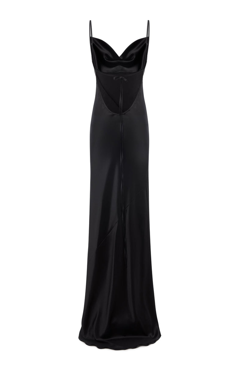 EVE NOIR MAXI SILK DRESS
