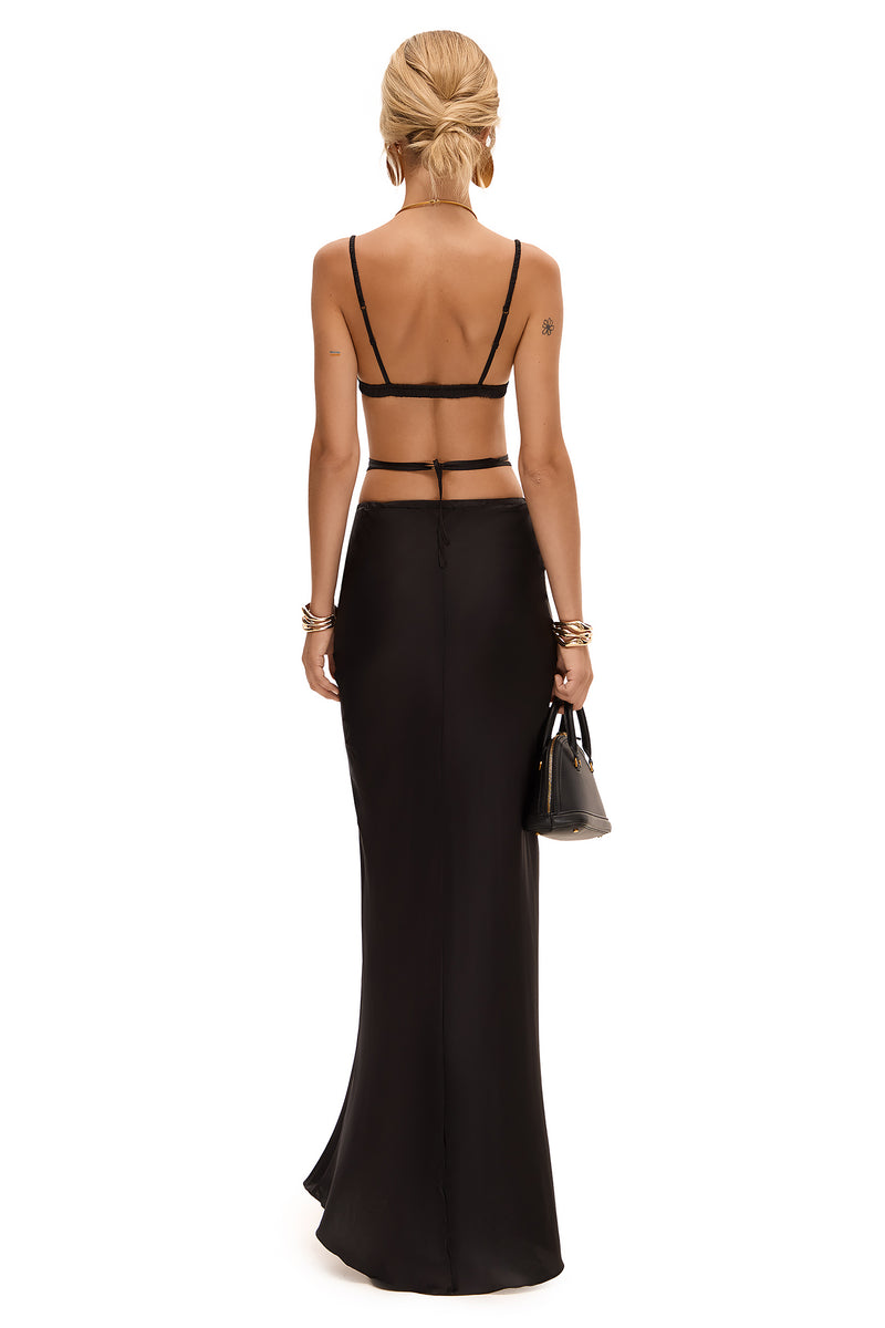 AMELIA MAXI SILK SKIRT #02