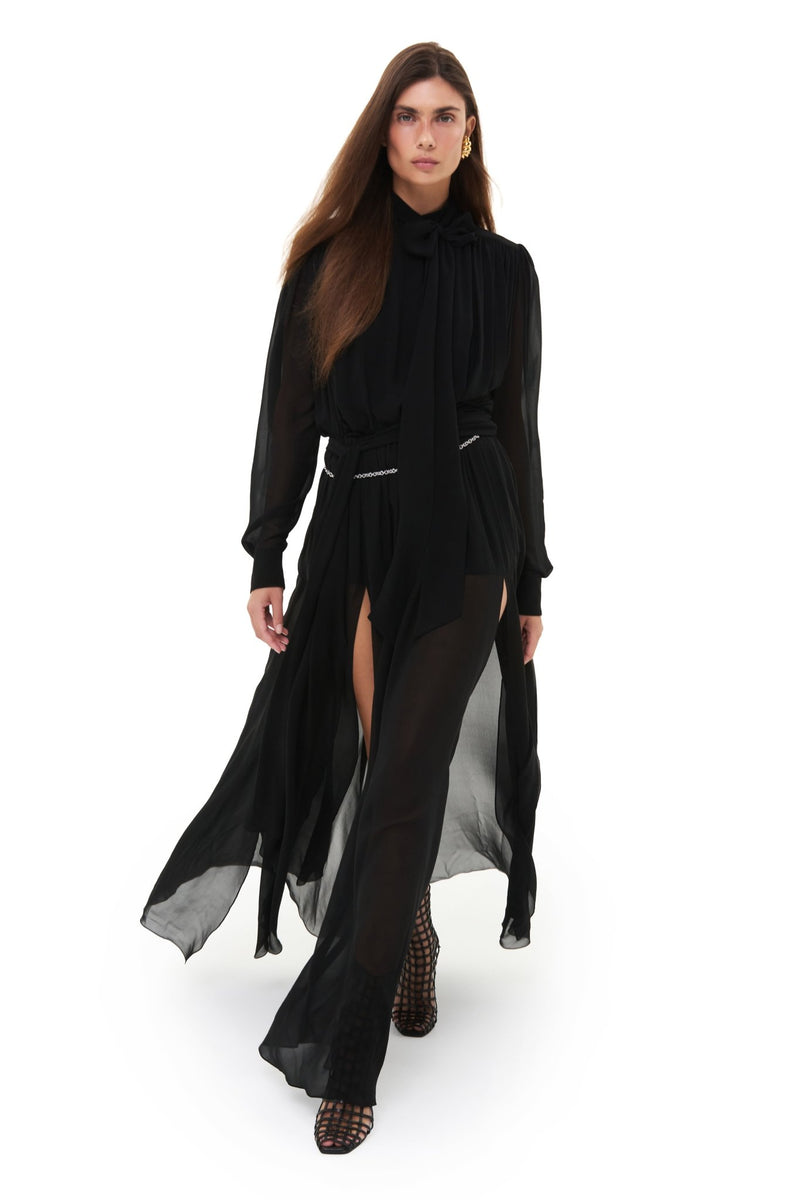 NYX NOIR SILK MAXI DRESS