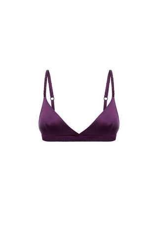 EVE PLUM SILK BRA