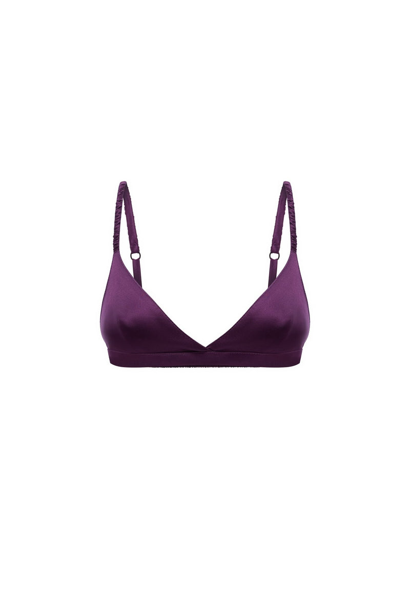 EVE PLUM SILK BRA