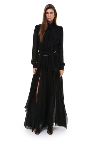 NYX NOIR SILK MAXI DRESS - Women's Dress | ANNAFOXY