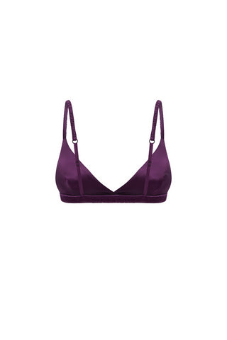 EVE PLUM SILK BRA
