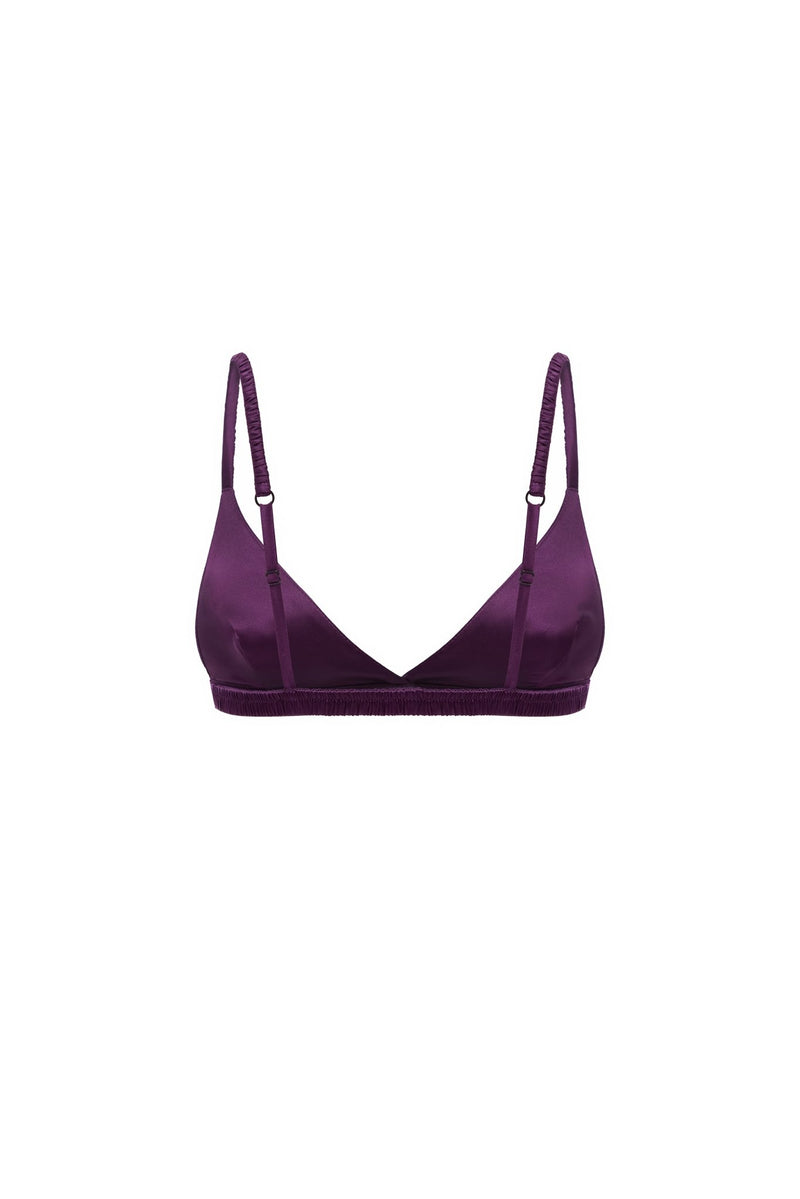 EVE PLUM SILK BRA