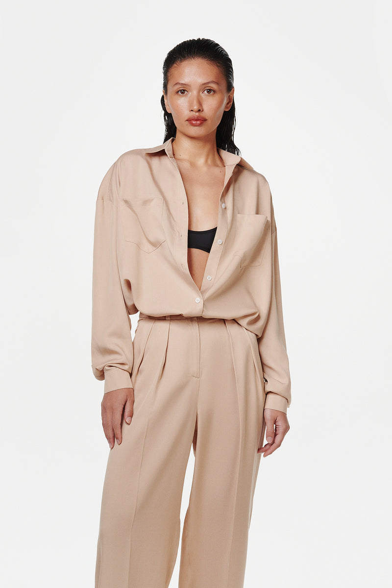 OVERSIZE BEIGE SHIRT