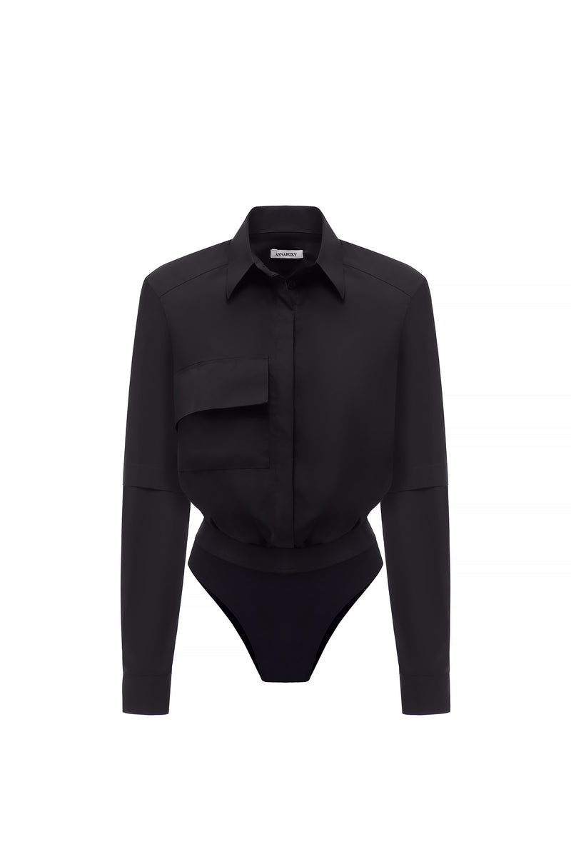 BLACK BODYSUIT SHIRT
