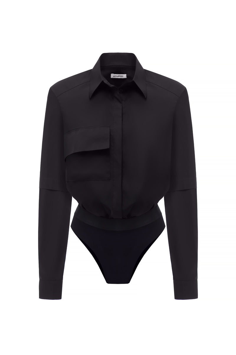 BLACK BODYSUIT SHIRT