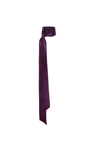 EVE PLUM SILK SCARF TIE