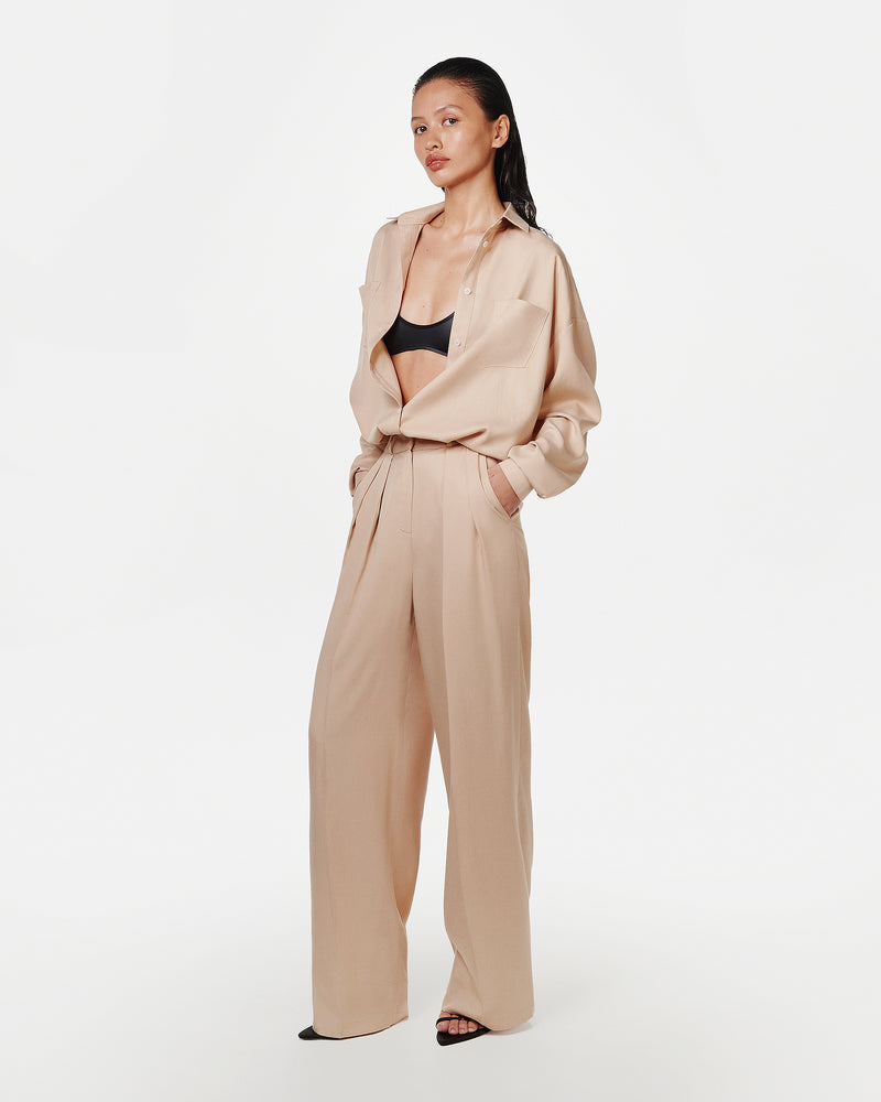 WIDE BEIGE TROUSERS